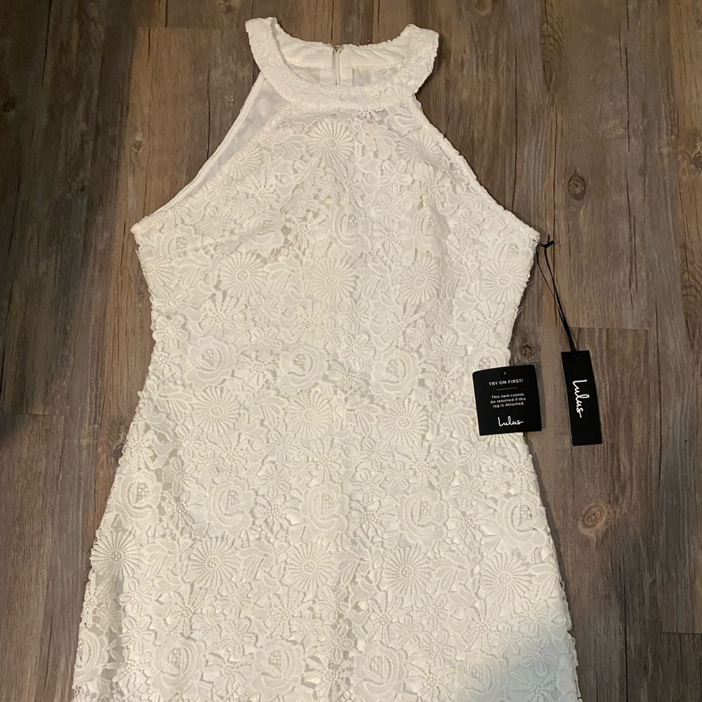 Lulus white lace dress